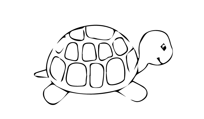 Slow Turtle, character template to colour and turn into a handmade teddy