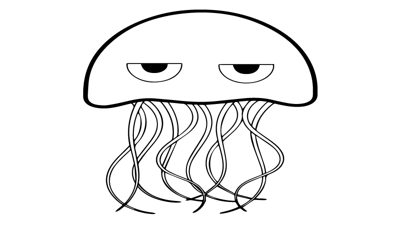 Shocking Jellyfish, character template to colour and turn into a handmade teddy