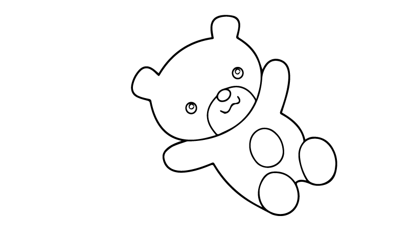 Soft Teddy, character template to colour and turn into a handmade teddy