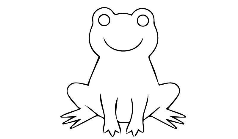 Happy Frog, character template to colour and turn into a handmade teddy