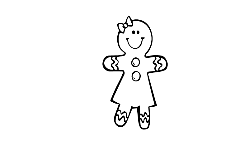 Yummy Gingerbread, character template to colour and turn into a handmade teddy