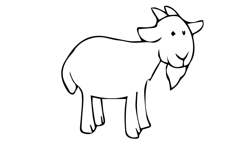 Cheeky Goat, character template to colour and turn into a handmade teddy